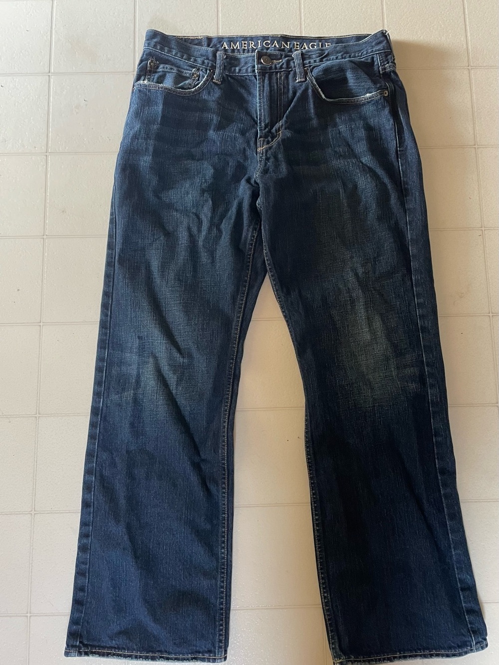 Men’s American Eagle Boot Cut Dark Wash Denim 34 X 32